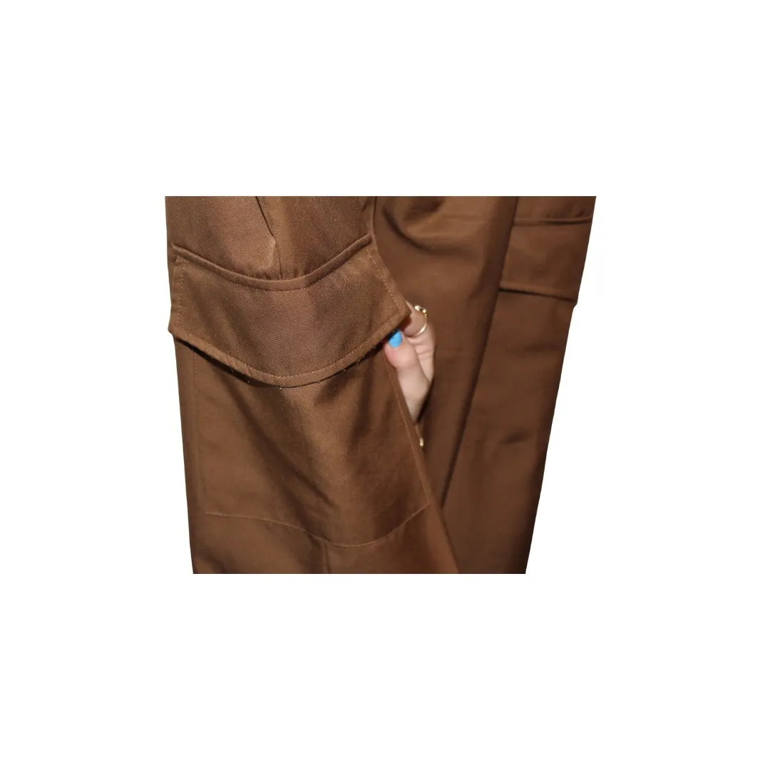 CIDER Wide‎ Leg Cargo Pants Brown Womans Size Large - Image 3
