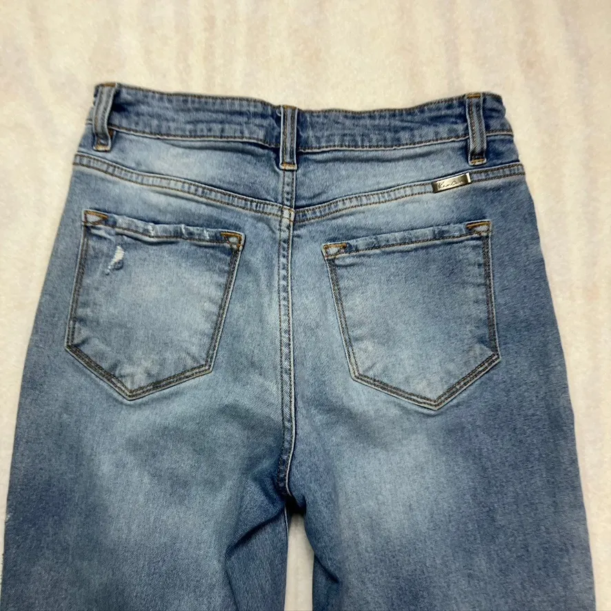 Kancan KC8410L Jeans Women's Size 5‎ 26 High Rise Distressed Frayed Hem Blue - Image 10