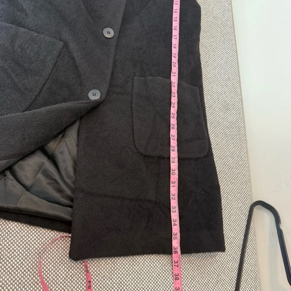 Hilary Radley Baby Llama Wool Blend Overcoat Women 14 Black Incalpaca Jacket - Image 13