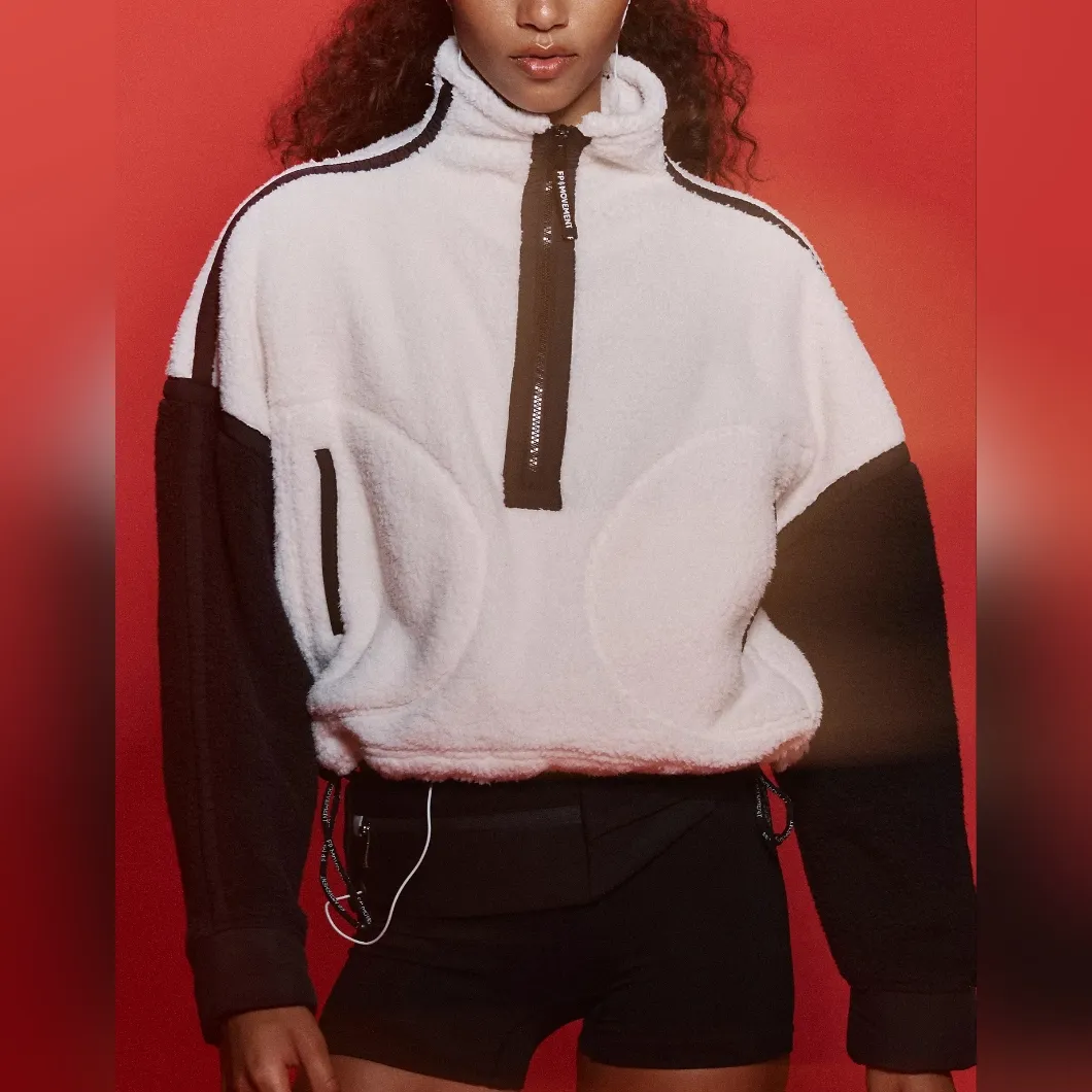 Free People NWT Mountain High Logo Half Zip Fleece L - Image 3