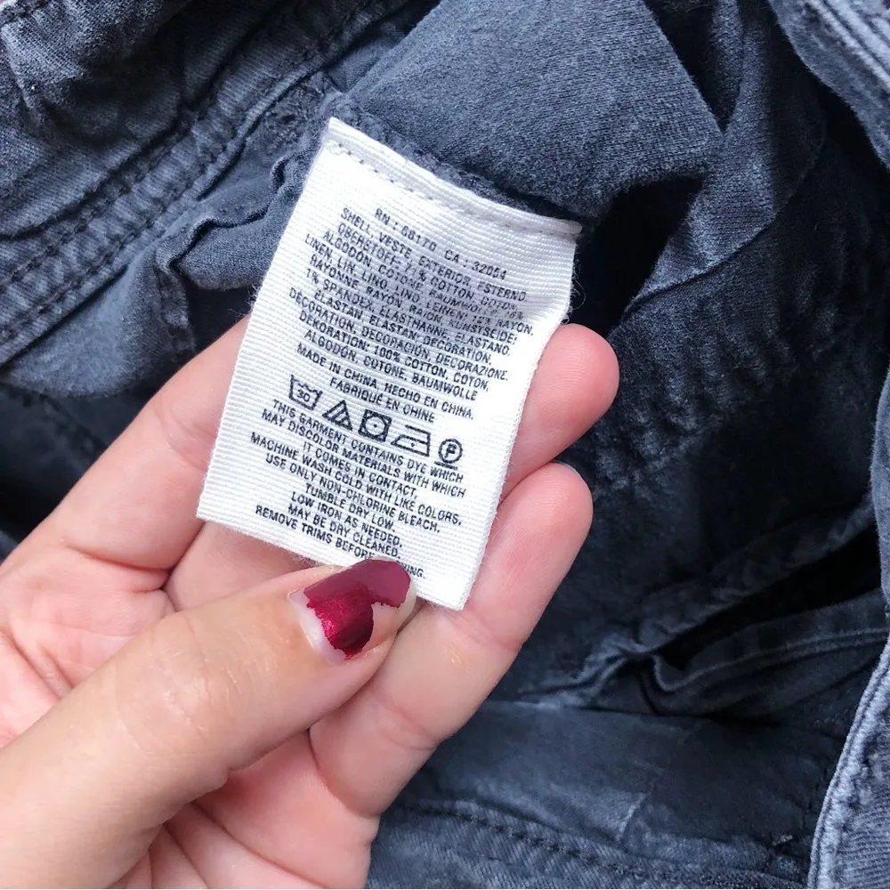 Anthropologie • The Wanderer Utility Pant washed black straight leg ankle crop - Image 5