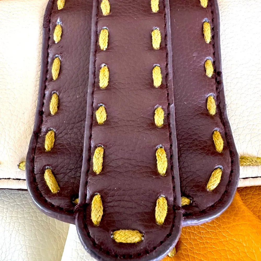 retro Clutch purse boho color block - Image 2