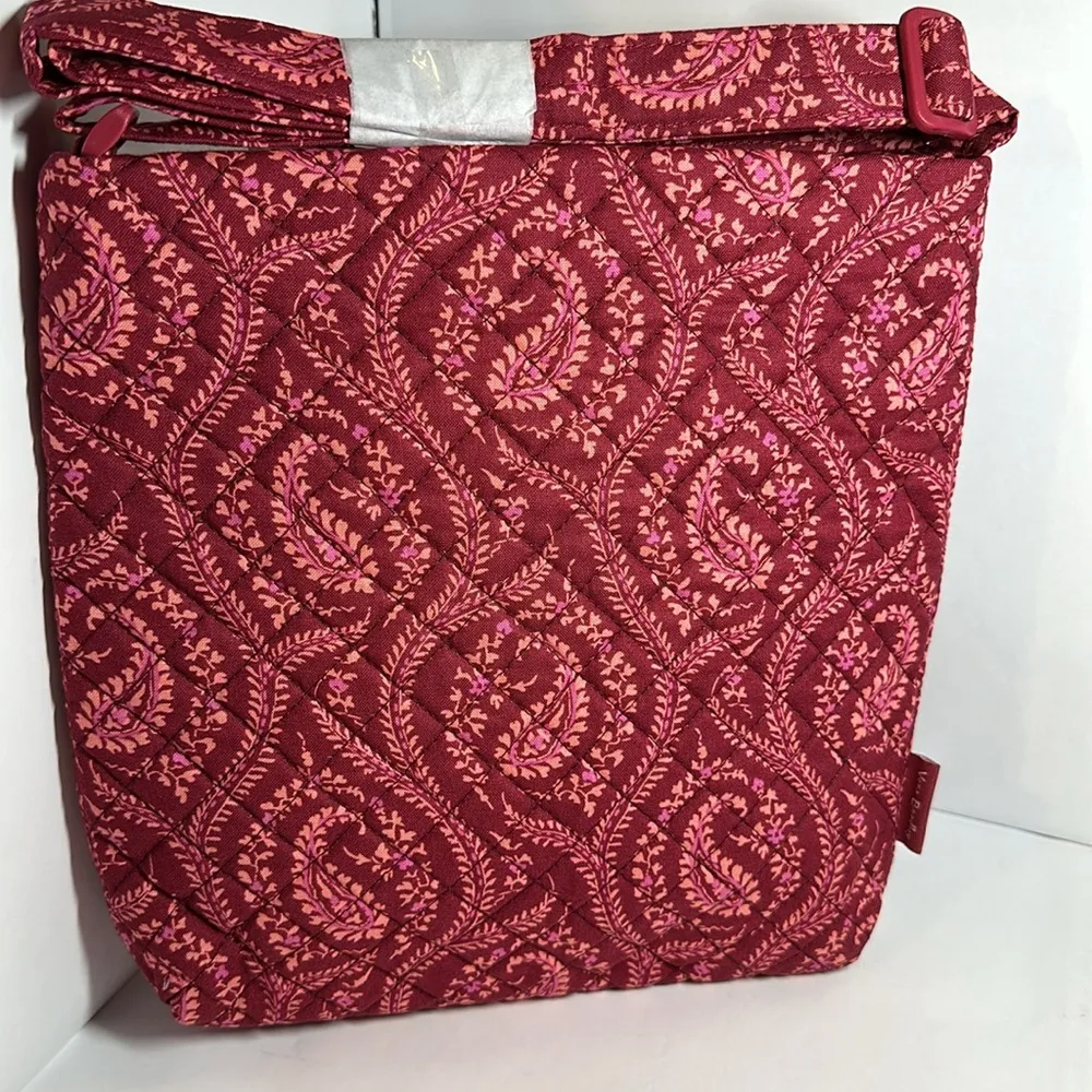 Vera Bradley North South Crossbody Bag Buttercup Paisley Cherry #72 - Image 5