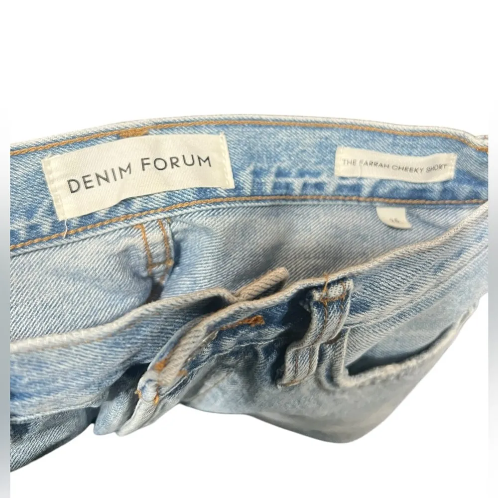 Aritzia Denim Forum Farrah Cheeky Short Cutoff Denim Shorts Light Wash - Image 12