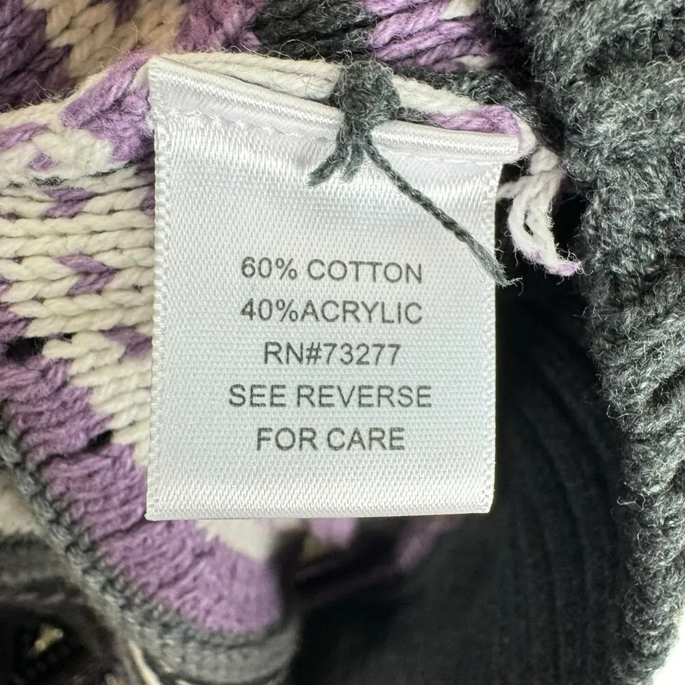 Croft & Barrow NWOT Striped Cowl Neck Short Sleeve Chunky Knit Sweater Size L - Image 6