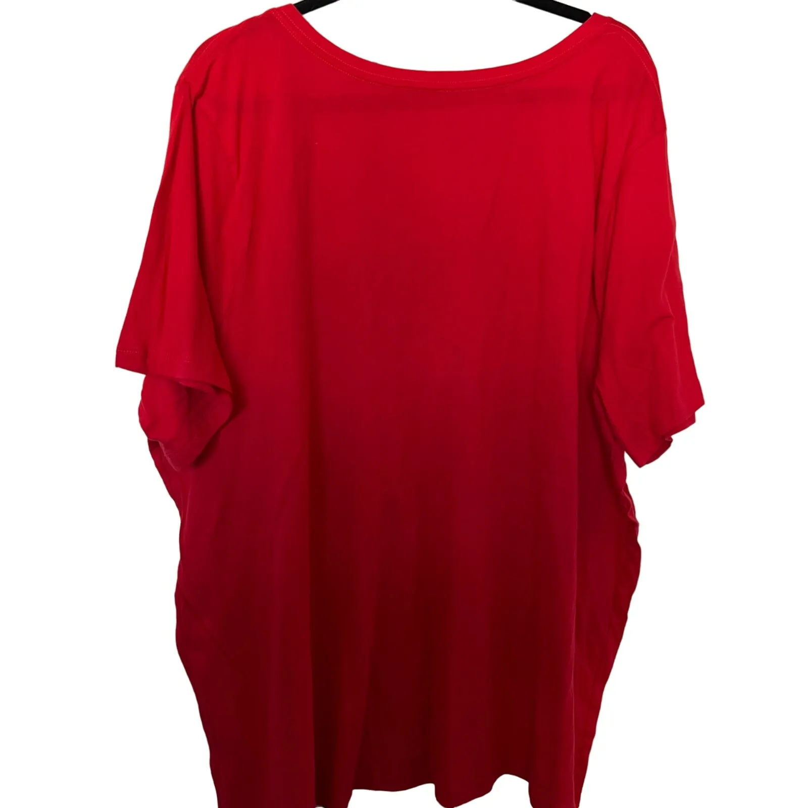 Ava & Viv Women's Plus Size Red Short Sleeve V-Neck T-Shirt - Size 4X - NWT - Image 6