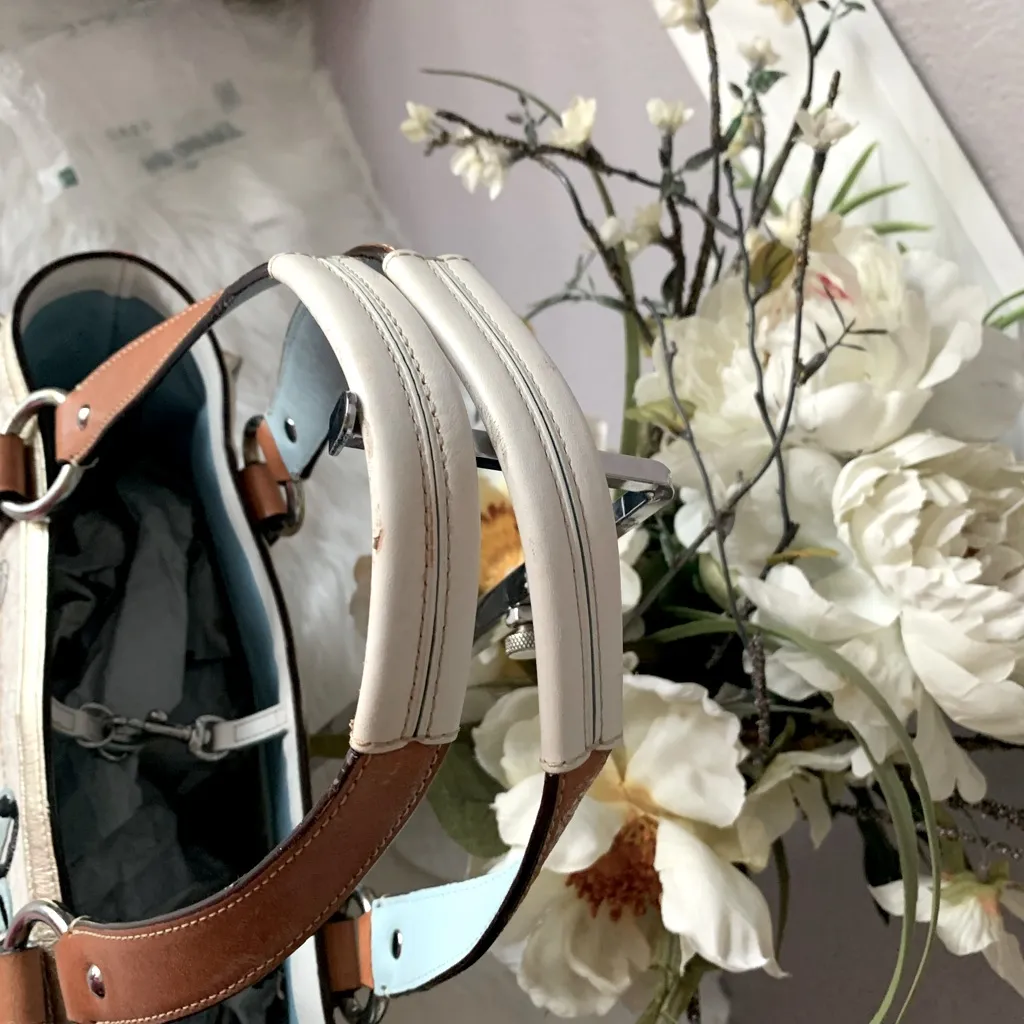 Coach RARE Vintage Limited Edition Signature Bee Flower Appliqué Tote Bag Y2K - Image 3