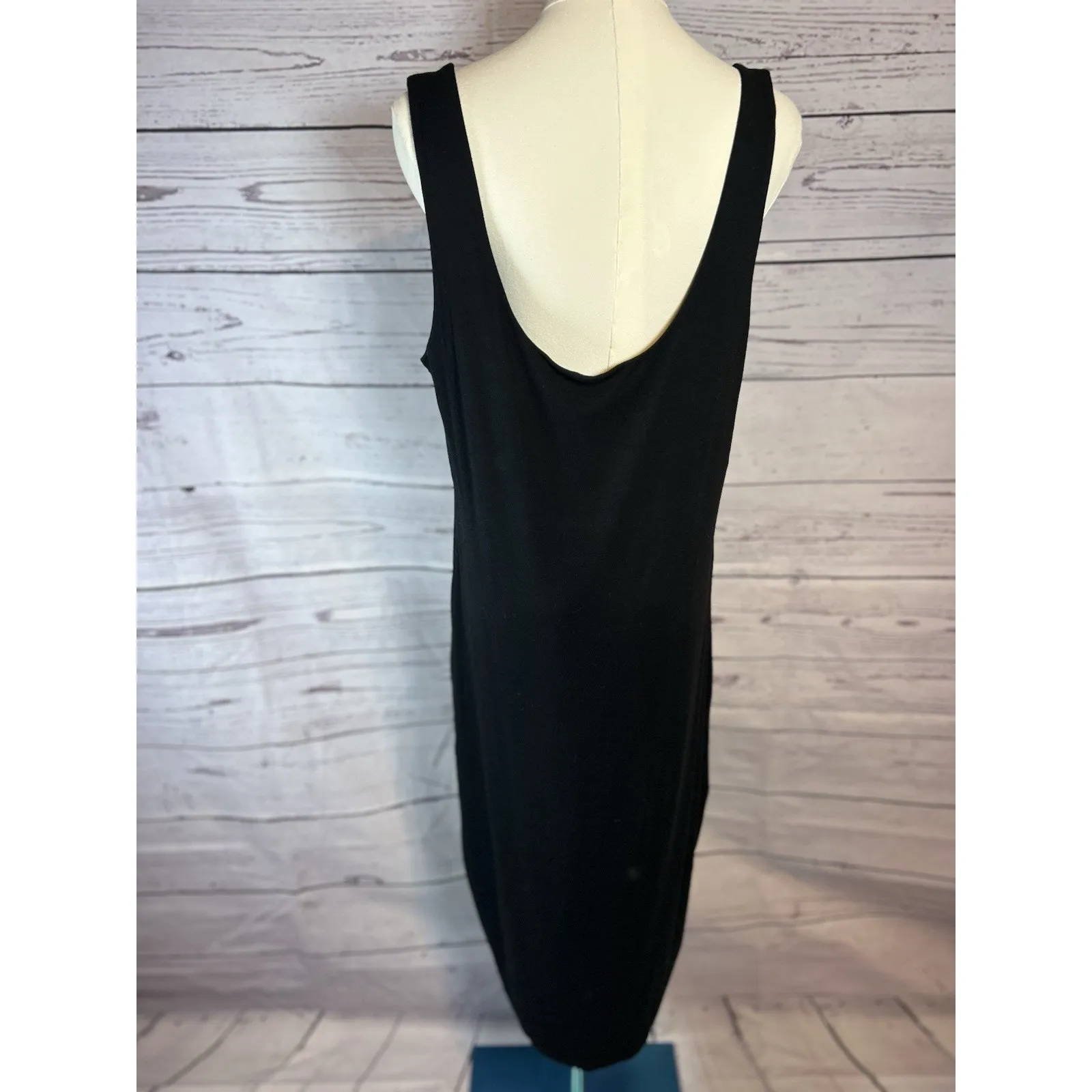 Black Minimalist Sleeveless Stretchy Relax Maxi Dress Bar III Women’s 2X - Image 4