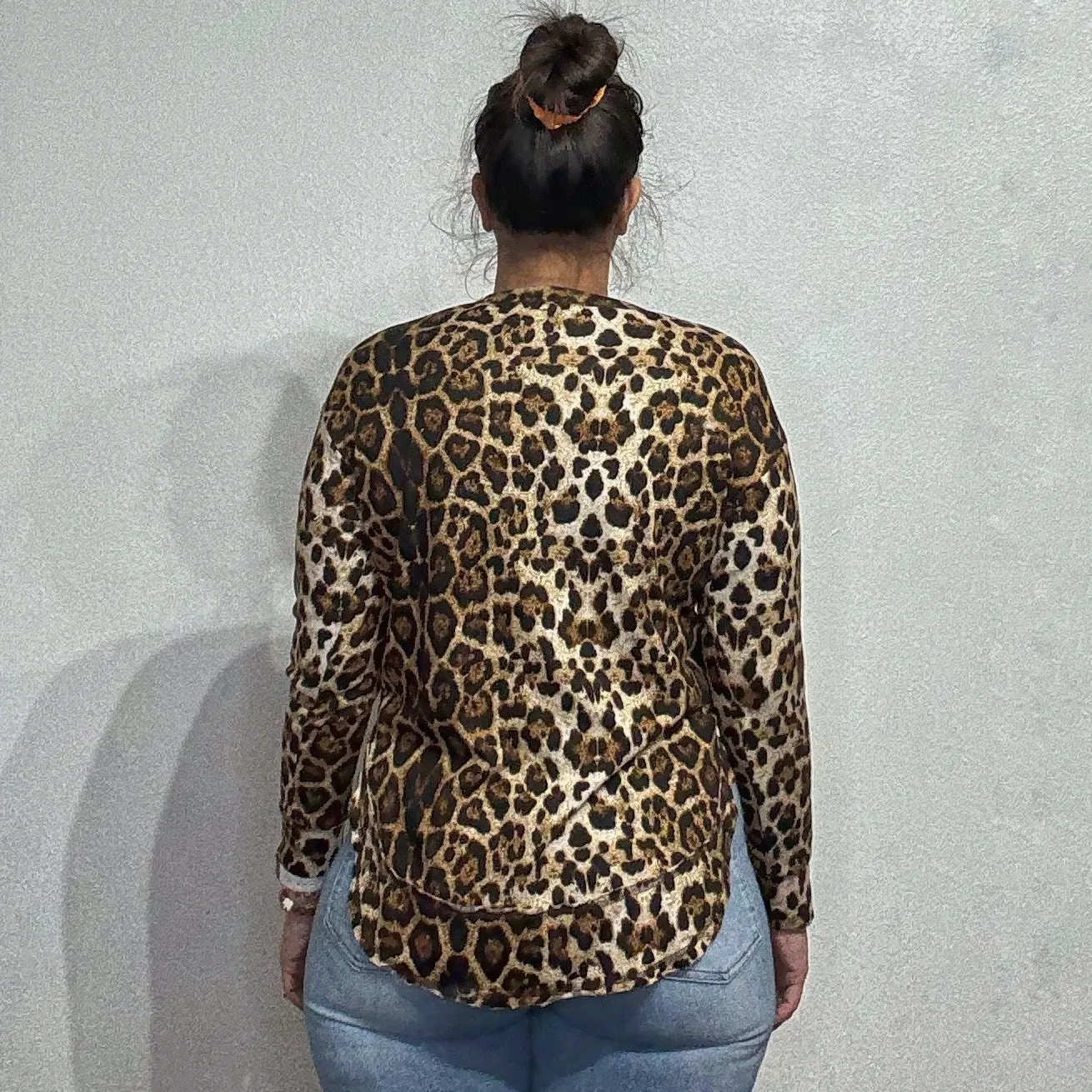 Altar'd State Tan Leopard Print Top Sz S - Image 8