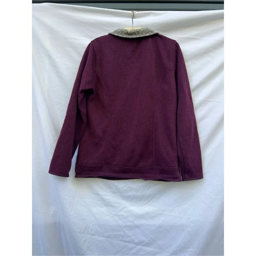 Eddie Bauer Purple 1/4 Zip Pullover Sweater Woman’s Size Medium - Image 7
