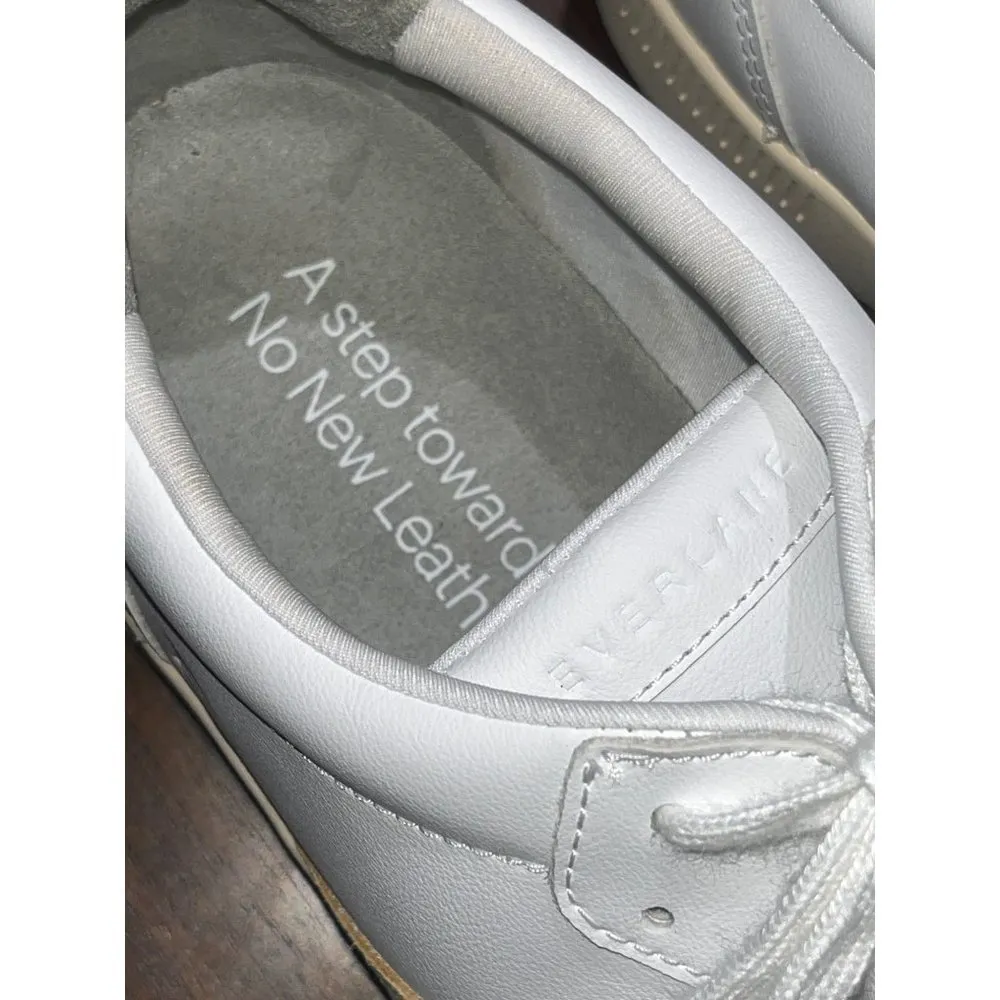 Everlane  The ReLeather Court Sneaker in Green & Canvas 10 New Womens Casual Shoe - Image 10