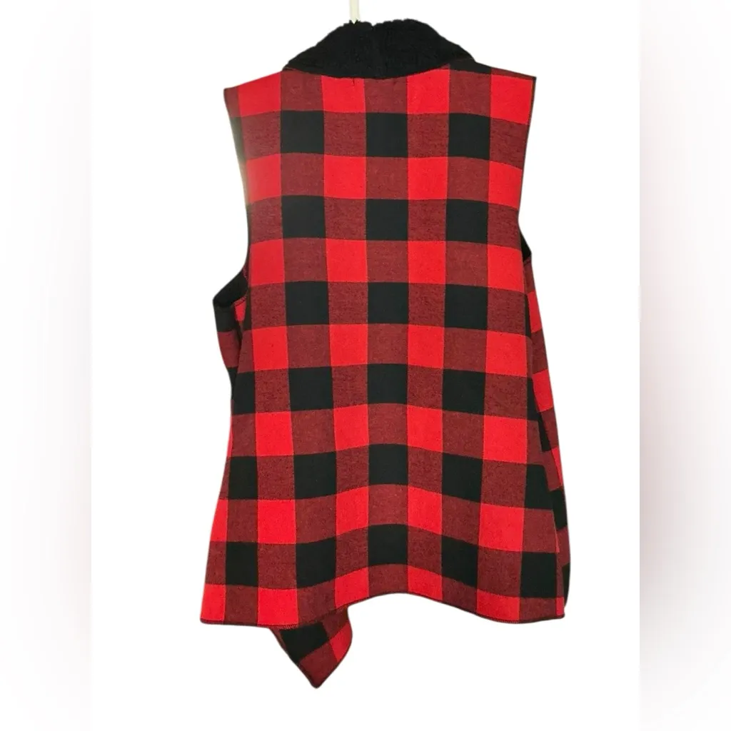 Say What? Red and Black Checkered Vest - Image 4