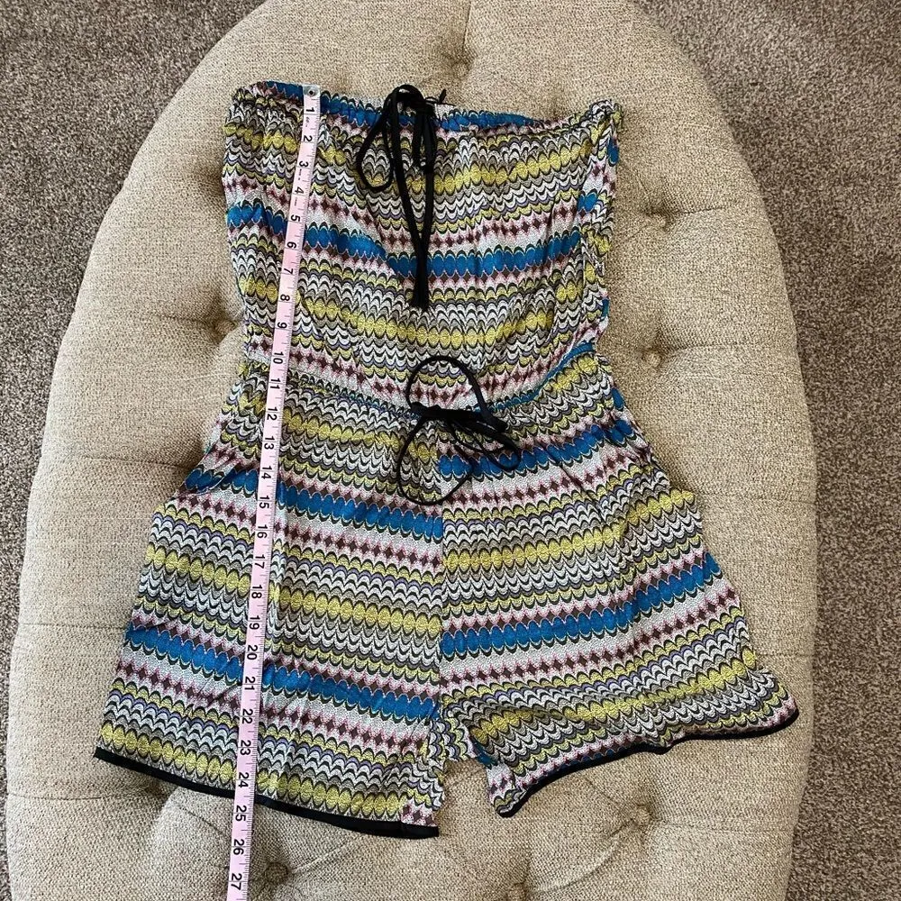 ‎Strapless Lightweight Romper Blue - Image 13