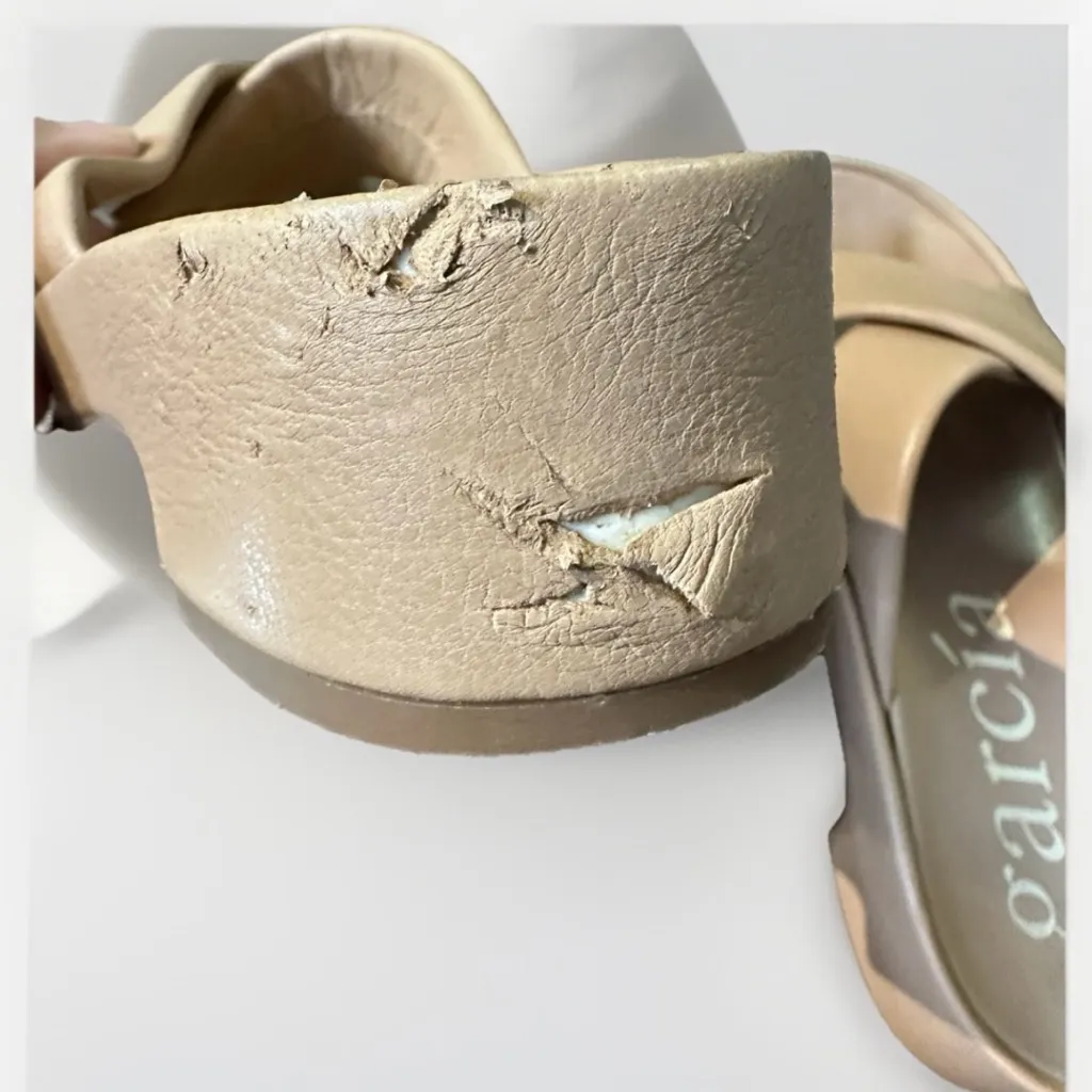 PEDRO GARCIA‎ Lexia crisscross Slide Sandal in Oat Size 10 US / 40 EU Tan - Image 10