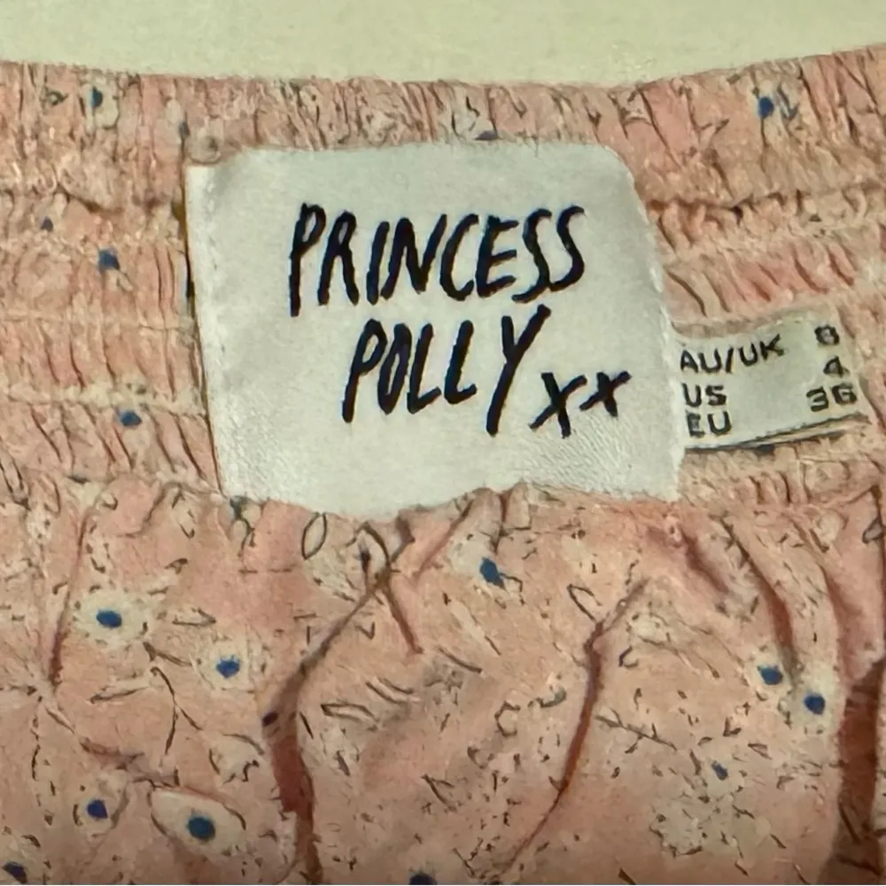 NWT Princess Polly Smocked Floral Long Sleeve Cropped Pink Blouse 4 - Image 7