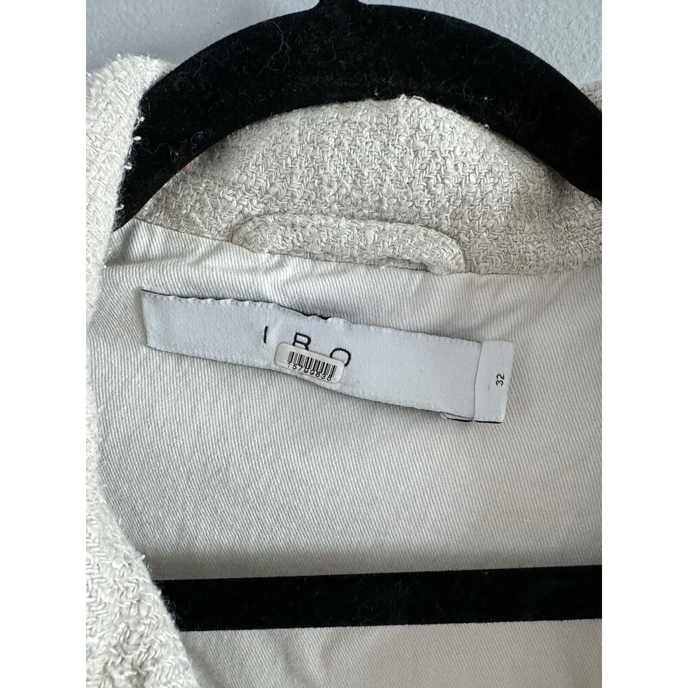 Iro Ilija Sleeveless Jacket Off White Linen Blend Oversized Snap Button Top Sz 0 - Image 11
