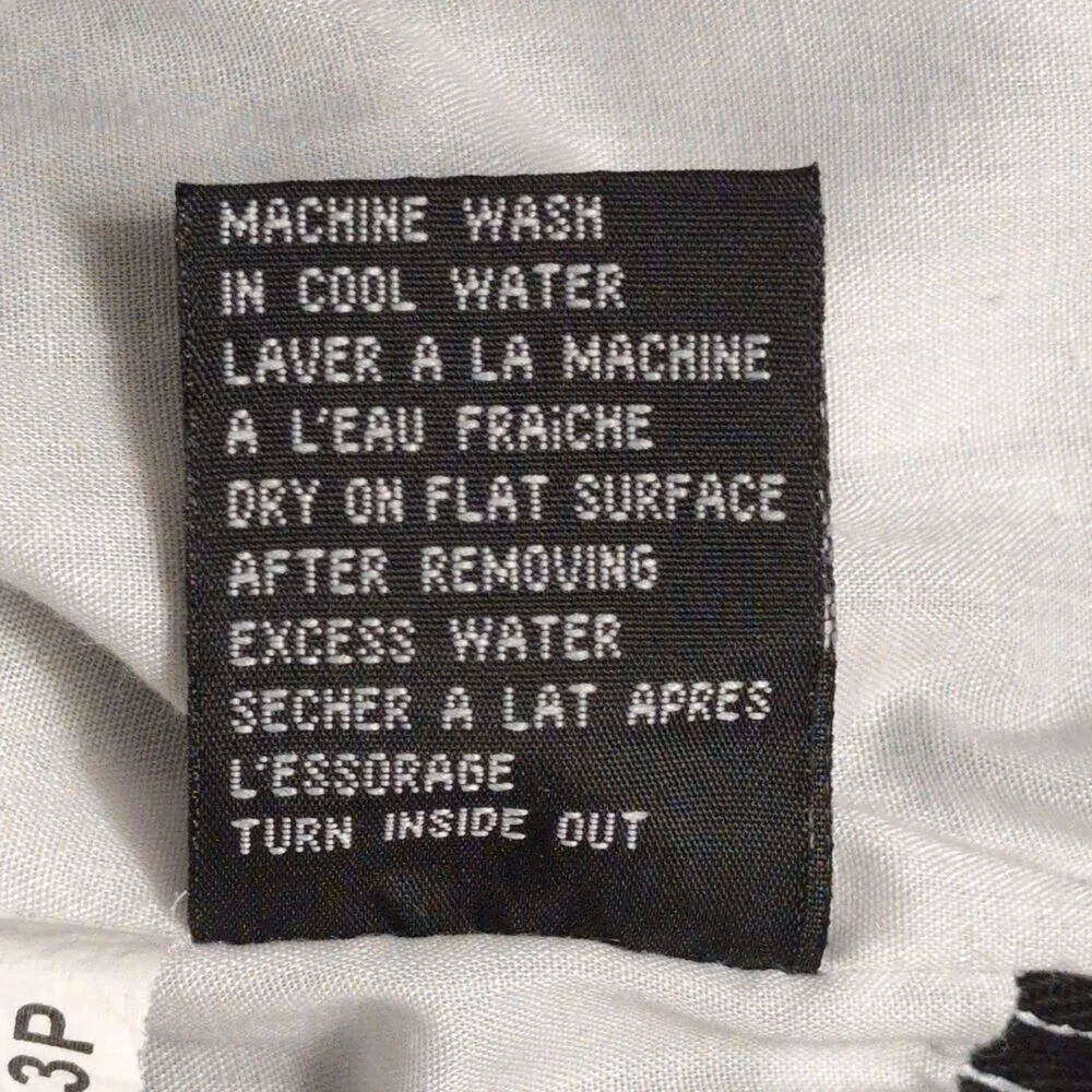 Tripp NYC Black White Striped Asymmetrical Zip Biker Jacket Moto Size M - Image 8