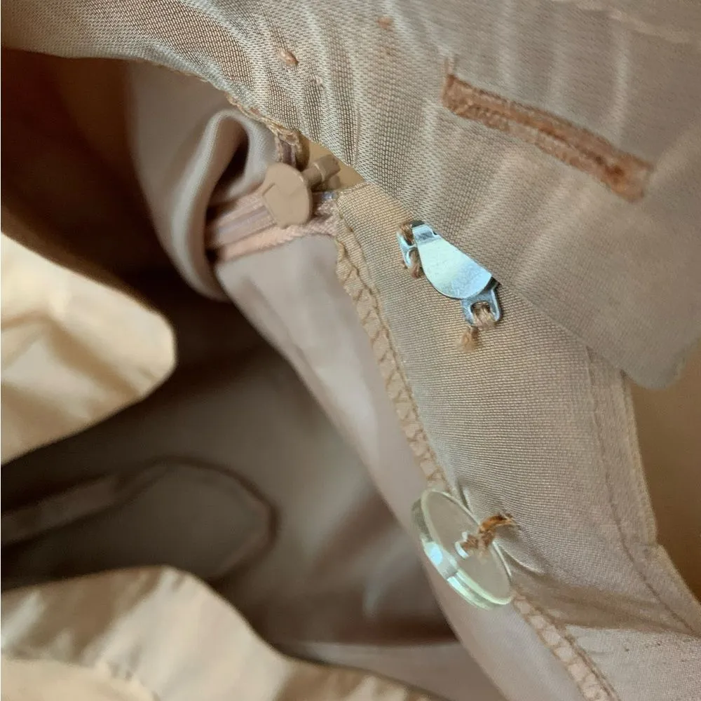 Kasper Career 100% Silk Dress Pants Women 10 Straight Leg Metallic Trousers - Image 8