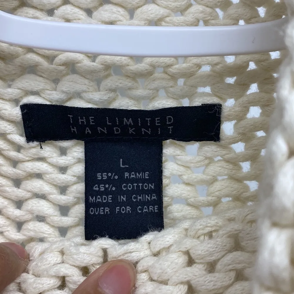 The Limited hand knit sleeveless roll neck top 90s - Image 3