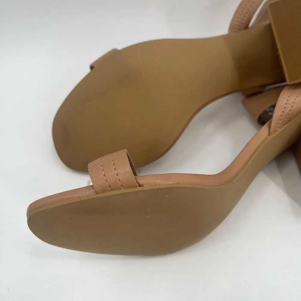 LINEA PAOLO Heels Size 8.5 Emmie Tan Strappy Ankle Block Heel Heeled Sandal - Image 14