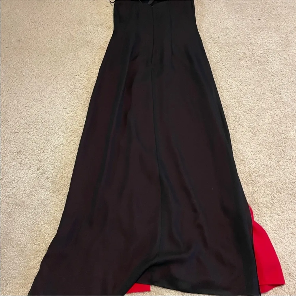 Dave and Johnny  red and black slit maxi dress prom - Image 4