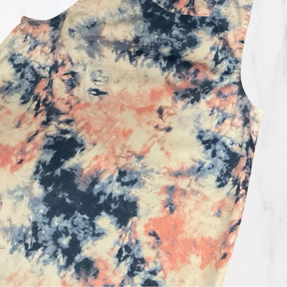 Pink and Blue Sleeveless Mini Dress Size M - Image 3
