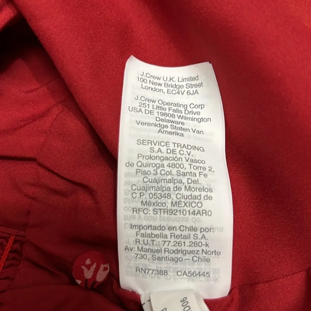 Madewell V-Neck Button Down Top in Little Lilies Red & Black Size XXS - Image 4