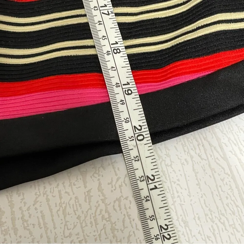 NEW YORK & COMPANY 7TH AVENUE Vibrant Striped Faux Wrap Cropped Shirt Size XXL - Image 4