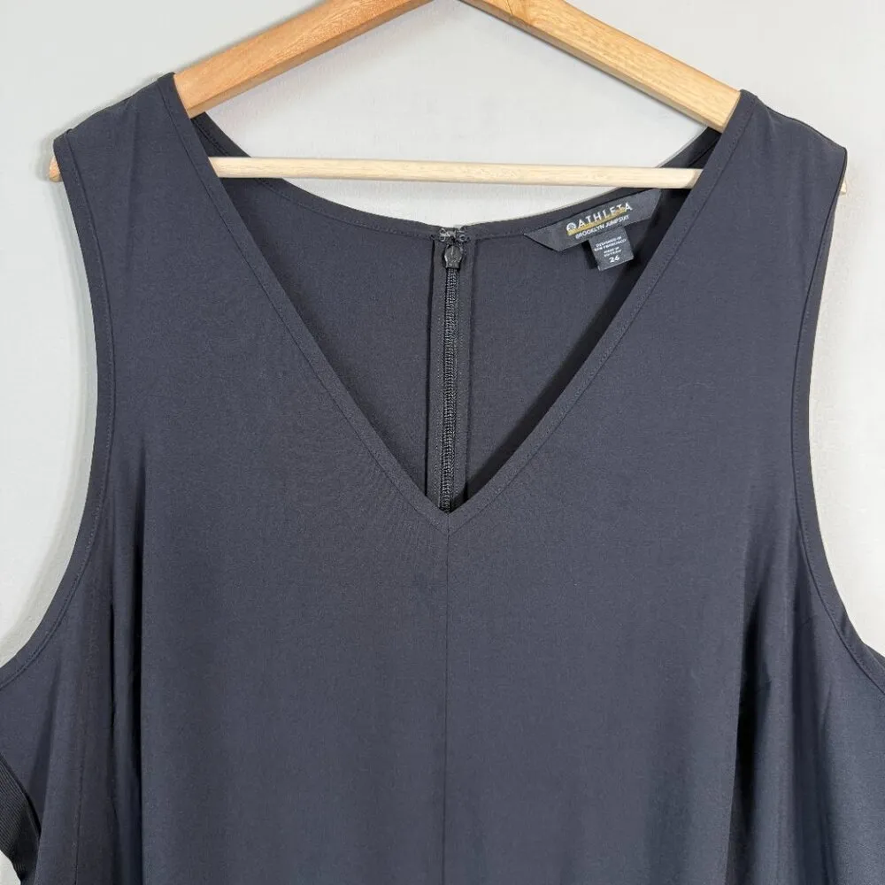 Athleta Brooklyn Jumpsuit Women's 26 Black Active Workout Athleisure Travel NWOT - Image 9