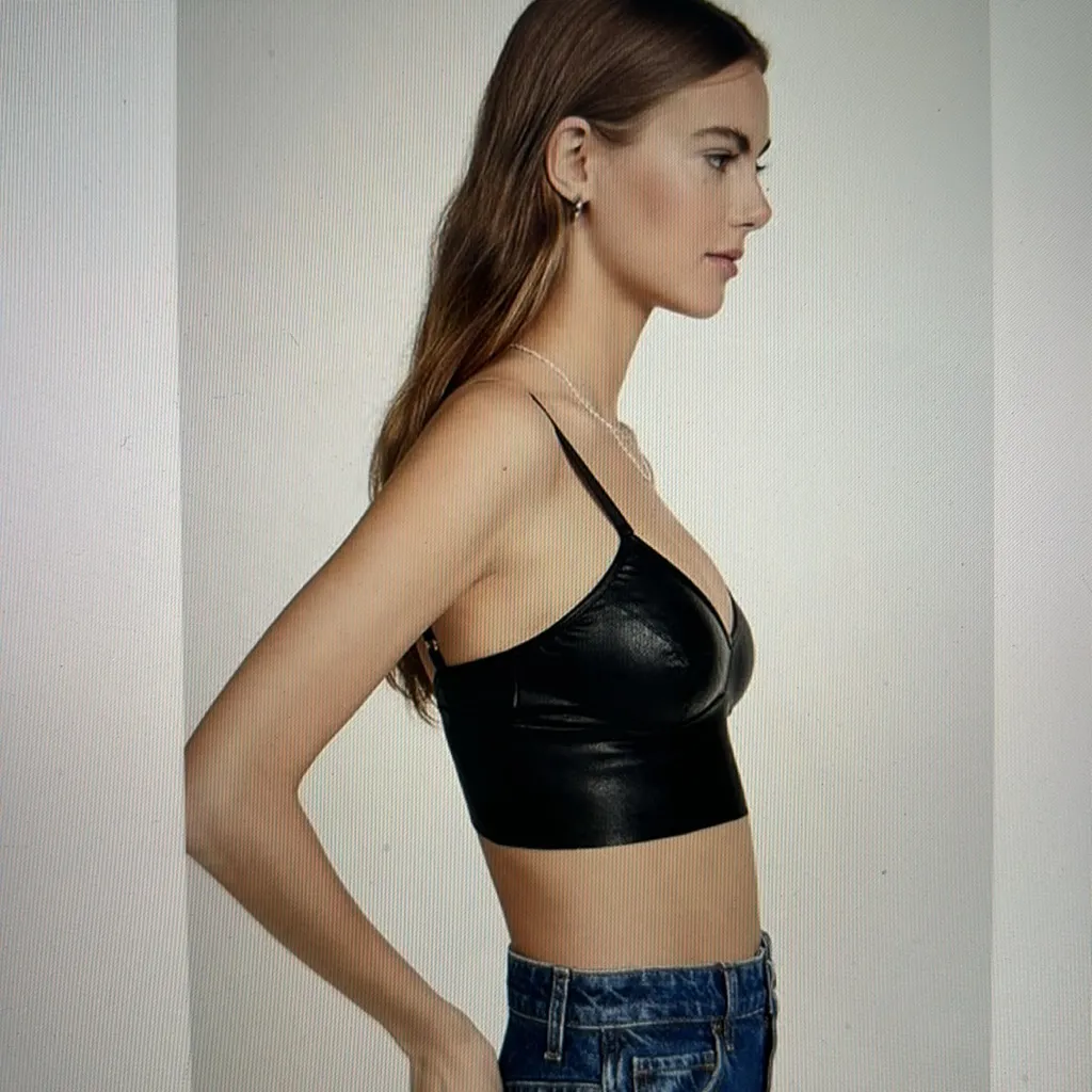Commando Women’s Faux Leather Longline Bralette - Image 4