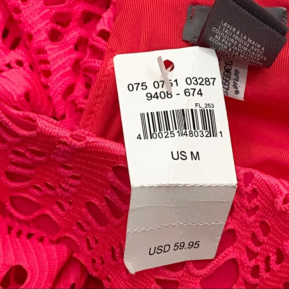 Aerie Off the Shoulder Neon Pink One Pc Swimsuit - Image 13