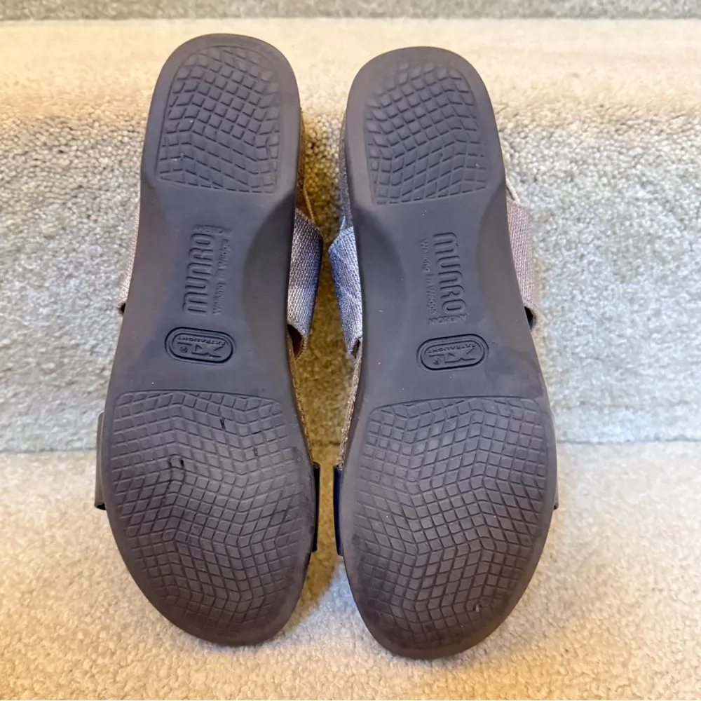 Munro‎ Pisces Silver Camo Liquid Metal Patent Leather Sandal M485774 Size 7.5 N - Image 7