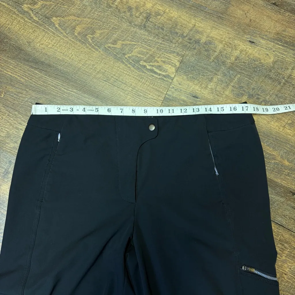 Title Nine Genie Hiking Pants Women 12 Black Stretchy Soft-shell Water Resistant - Image 2