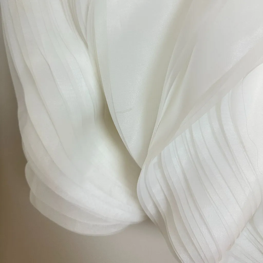 ACLER Otley Strapless Organza Mini Dress in White Size US 6 - Image 8