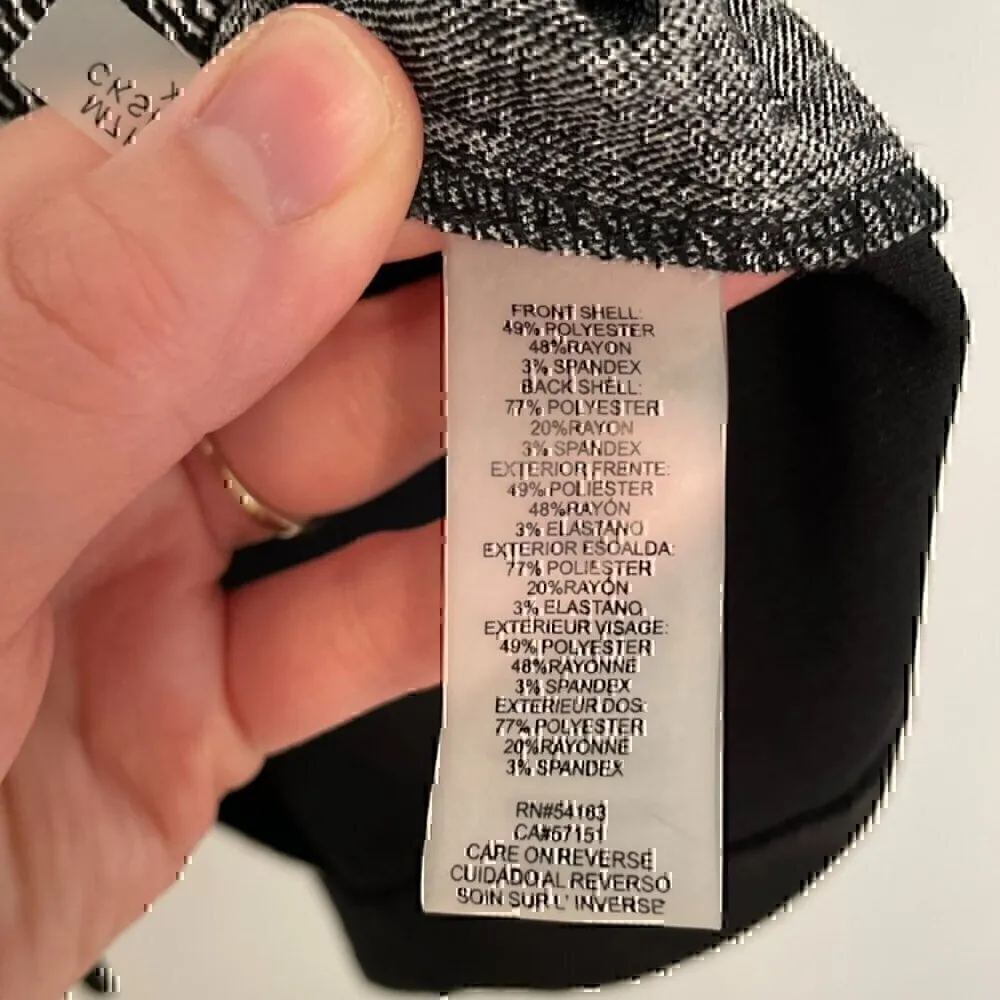 CALVIN KLEIN CK Black Gray Geometric / Solid Colorblock Straight Pencil Skirt 6 - Image 5