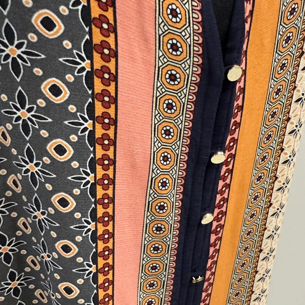 Loft Petite NWOT Foulard Button Tiered Swing Dress size SP - Image 3