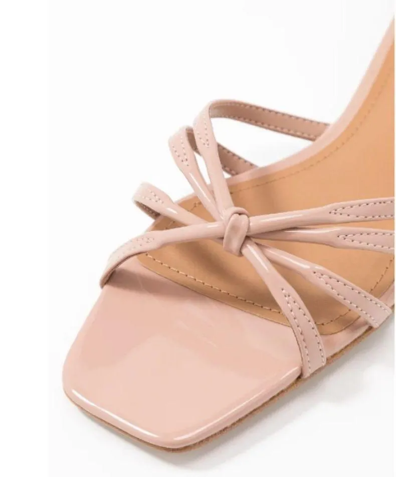 💕WHO WHAT WEAR💕 Ericka Square Toe Sandal Nude - Image 5
