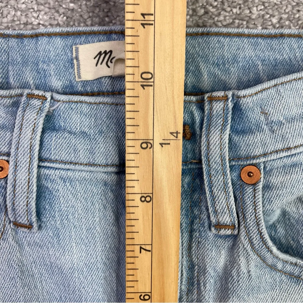 Madewell Jeans Women’s 23 Blue Slim Crop BoyJean High Rise Light Wash Ripped - Image 10