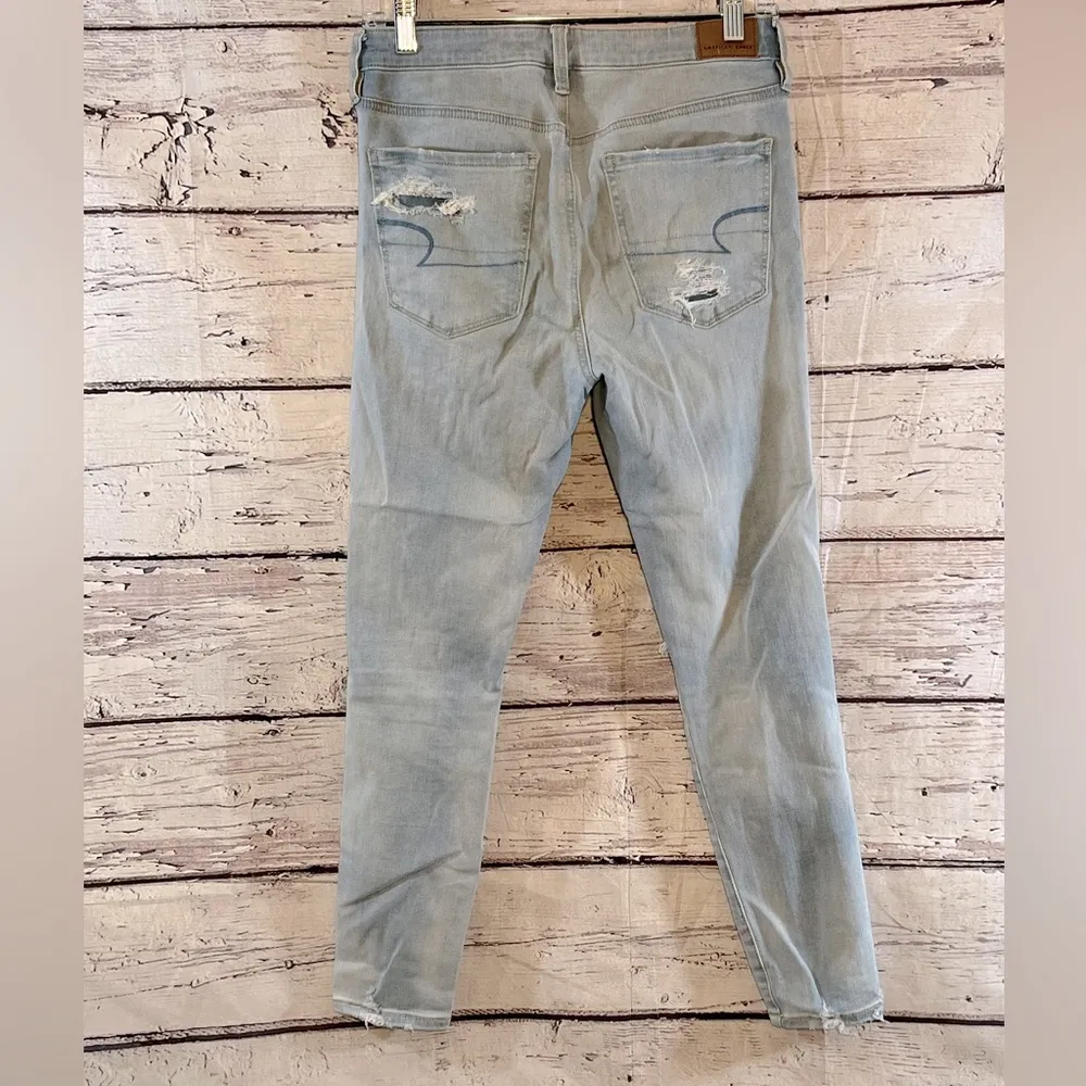 AMERICAN EAGLE Jeans 360 Next Level Stretch Distressed Light Wash-6 - Image 2