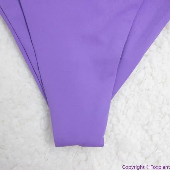 NEW Toast Swim Signature High Waist‎ Bottom in Amethyst, XL Purple - Image 4