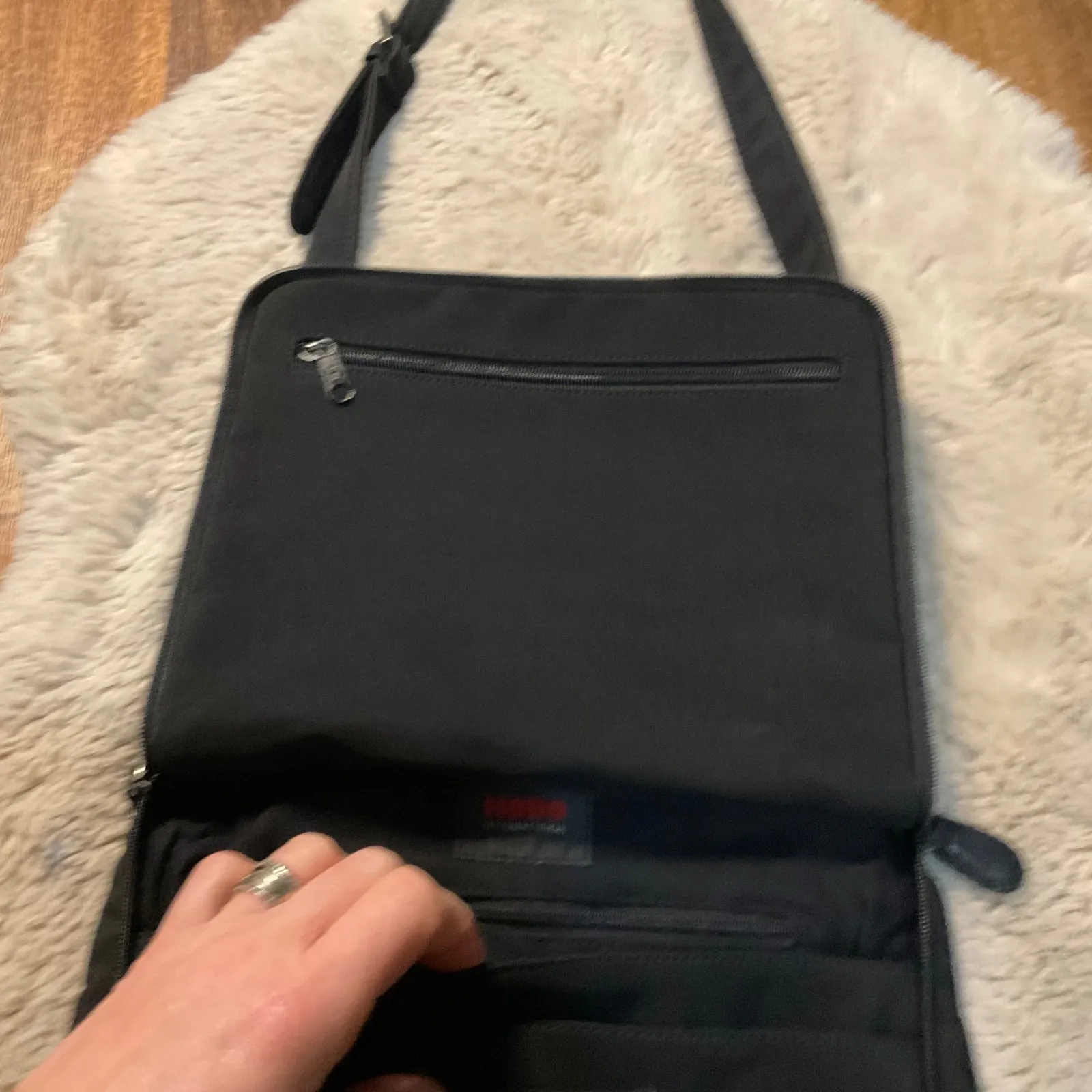 Hobo International Black Crossbody Shoulder Bag Travel Nylon - Image 5