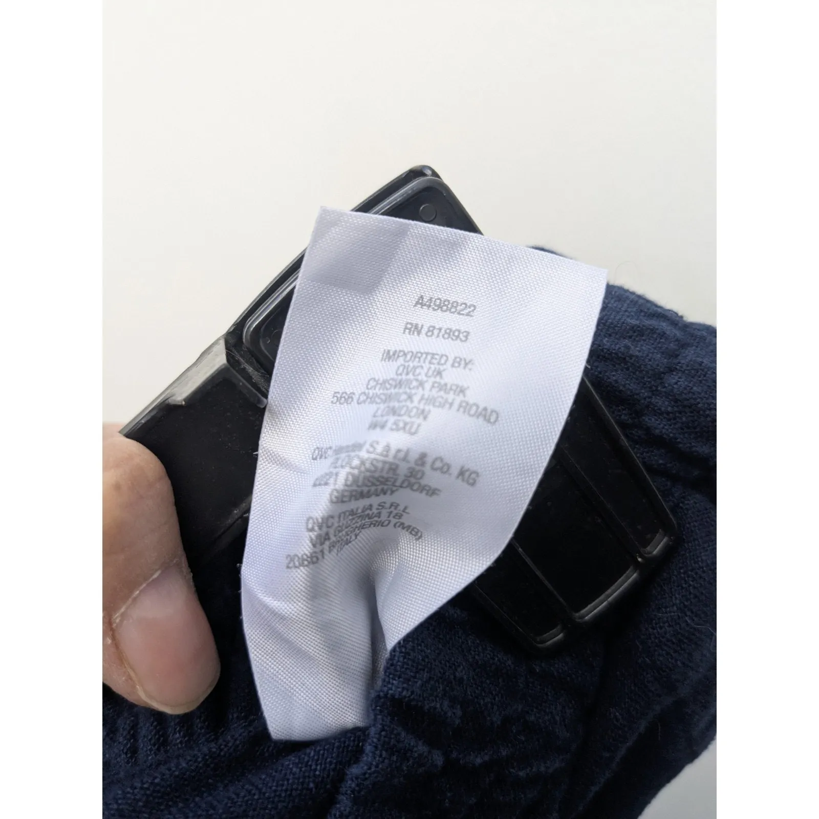 Susan Graver Pure Women's Crop Pants Linen Rayon Utility Navy Size XS Petite - Image 10