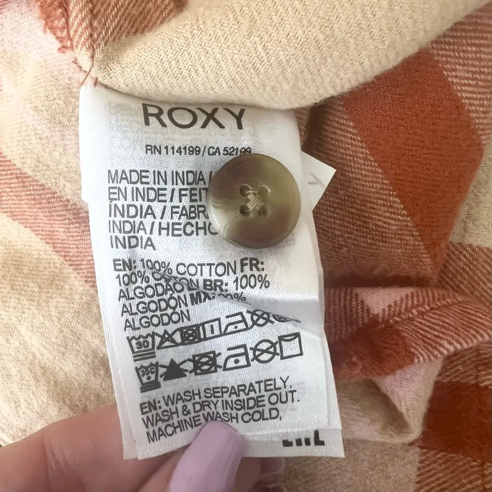 ROXY Both Ways Cropped Long Sleeve Shirt Size Small - Image 7