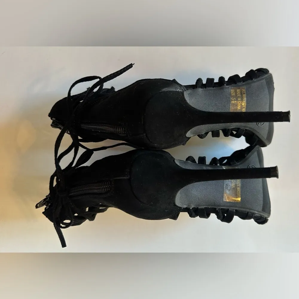 Wild Diva womens Open Toe Strappy Sandals for Women 5.5 cocktail night out party - Image 9