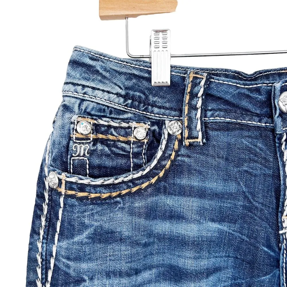 Miss Me Signature Boot Cut Flap Pocket Jeans Sz 28 - Image 6