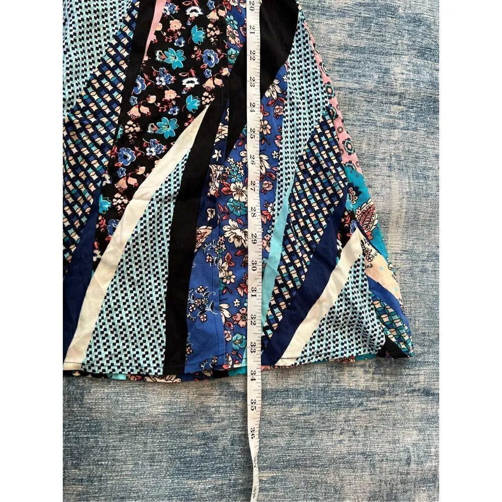 NWT! BeBop Floral Paisley Mixed Print Faux Wrap Floral Dress Small - Image 7