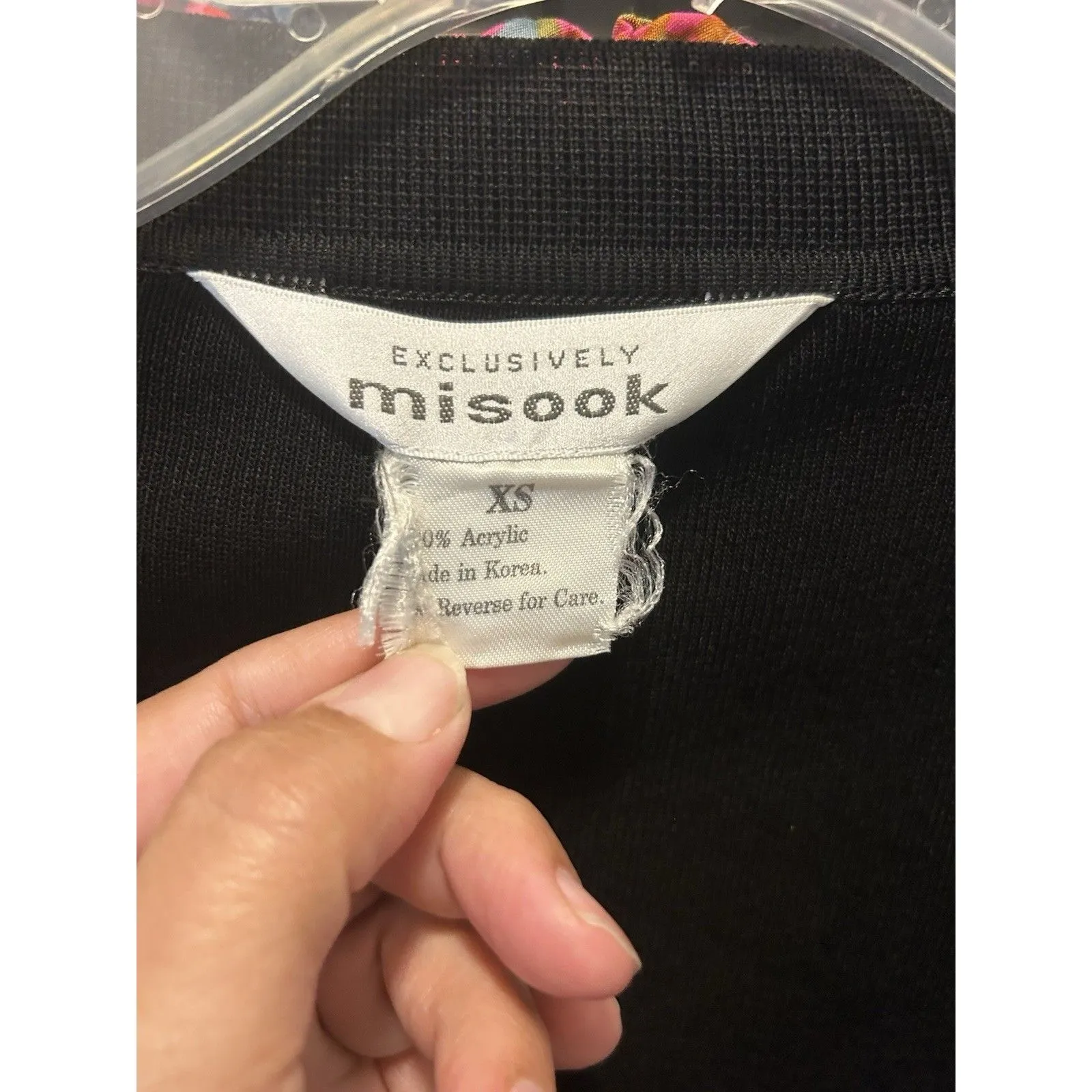 Exclusively Misook Black Open Front Cardigan Pockets Minimalist City Size XS - Image 2