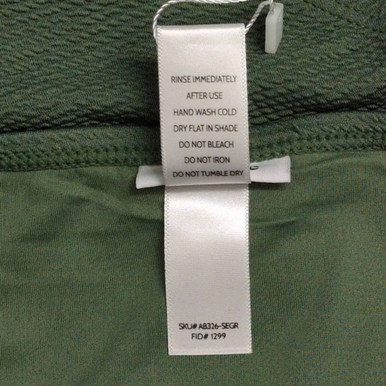 NWT Andie Bikini Bottom Seagrass Green Textured Mid-Rise Small - Image 6