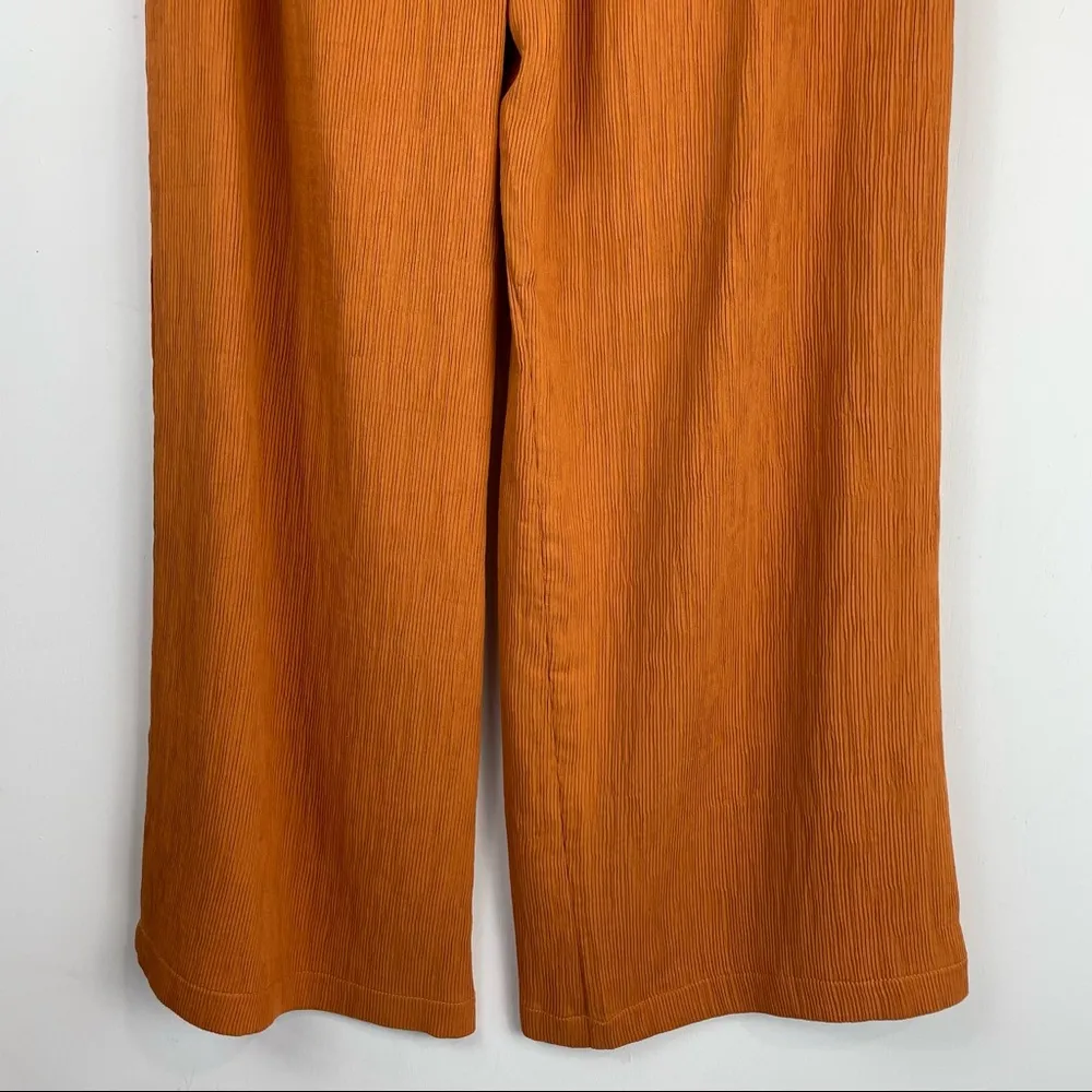 ASTR The Label Ribbed Wide Leg Crossover Tie Wrap Crop Asher Pants Sz Large - Image 12