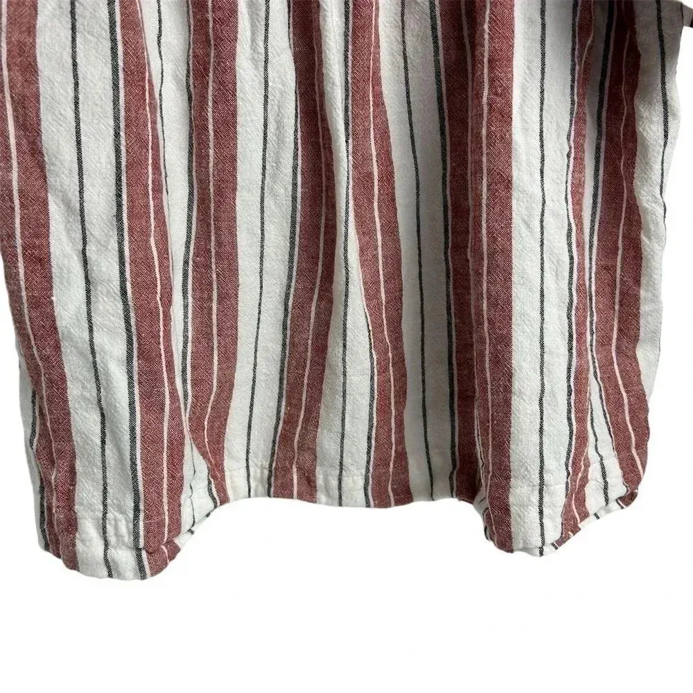 LOFT Women's XS Striped Square Neck Blouse Multicolor Short Sleeve Casual - Image 8